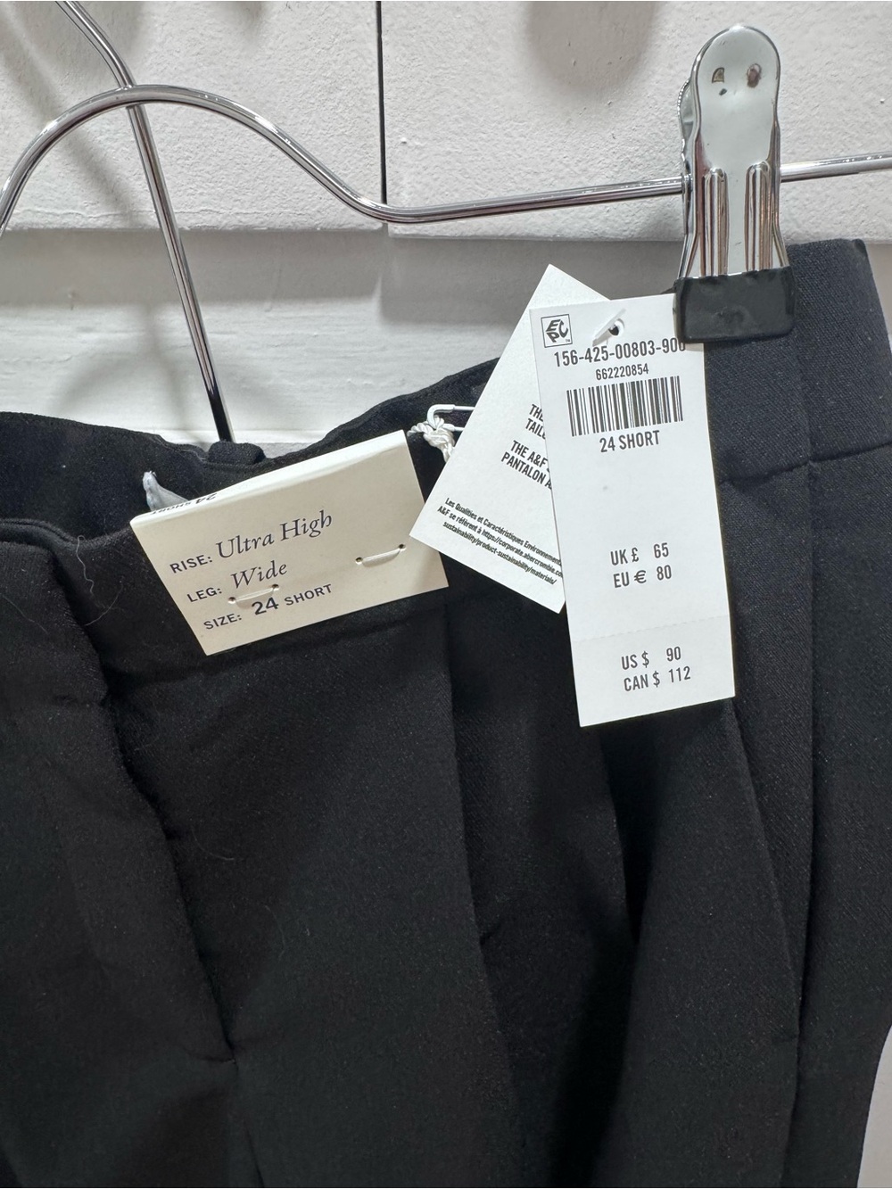 A&f high  Rise Sloane tailored pant -24 Short